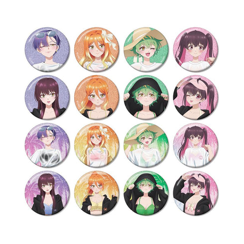 『帝乃三姉妹は案外、チョロい。』描き下ろし ビーチデートver. トレーディンググリッター缶バッジ(単位/BOX)