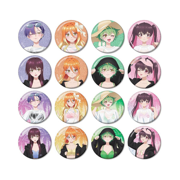 『帝乃三姉妹は案外、チョロい。』描き下ろし ビーチデートver. トレーディンググリッター缶バッジ(単位/BOX)