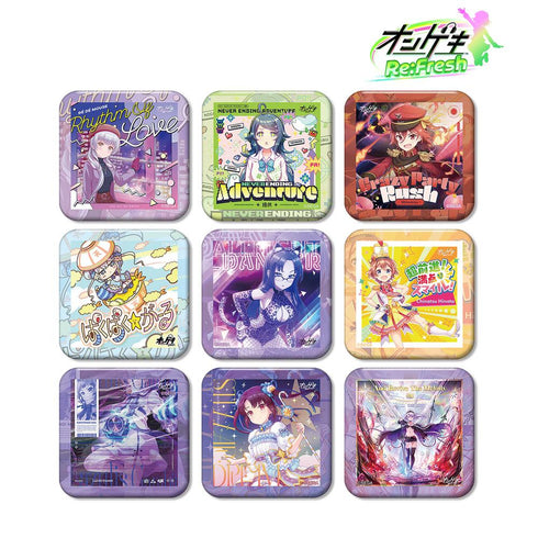 『オンゲキ Re:Fresh』トレーディング角丸スクエア缶バッジ ver.B(単位/BOX)