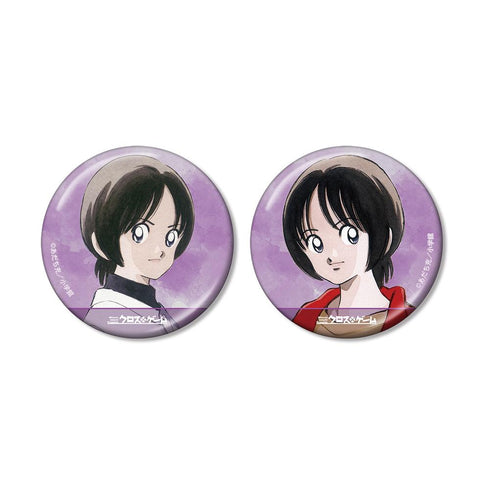 『あだち充作品』月島青葉 メタリック缶バッジ2個セット