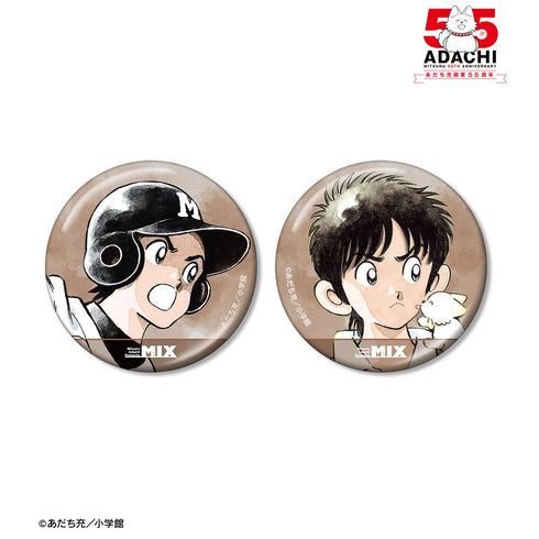 『あだち充作品』立花投馬 メタリック缶バッジ2個セット