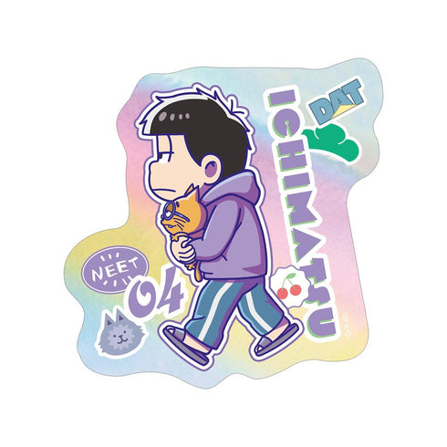 『おそ松さん』一松 ちびとこ オーロラステッカー
