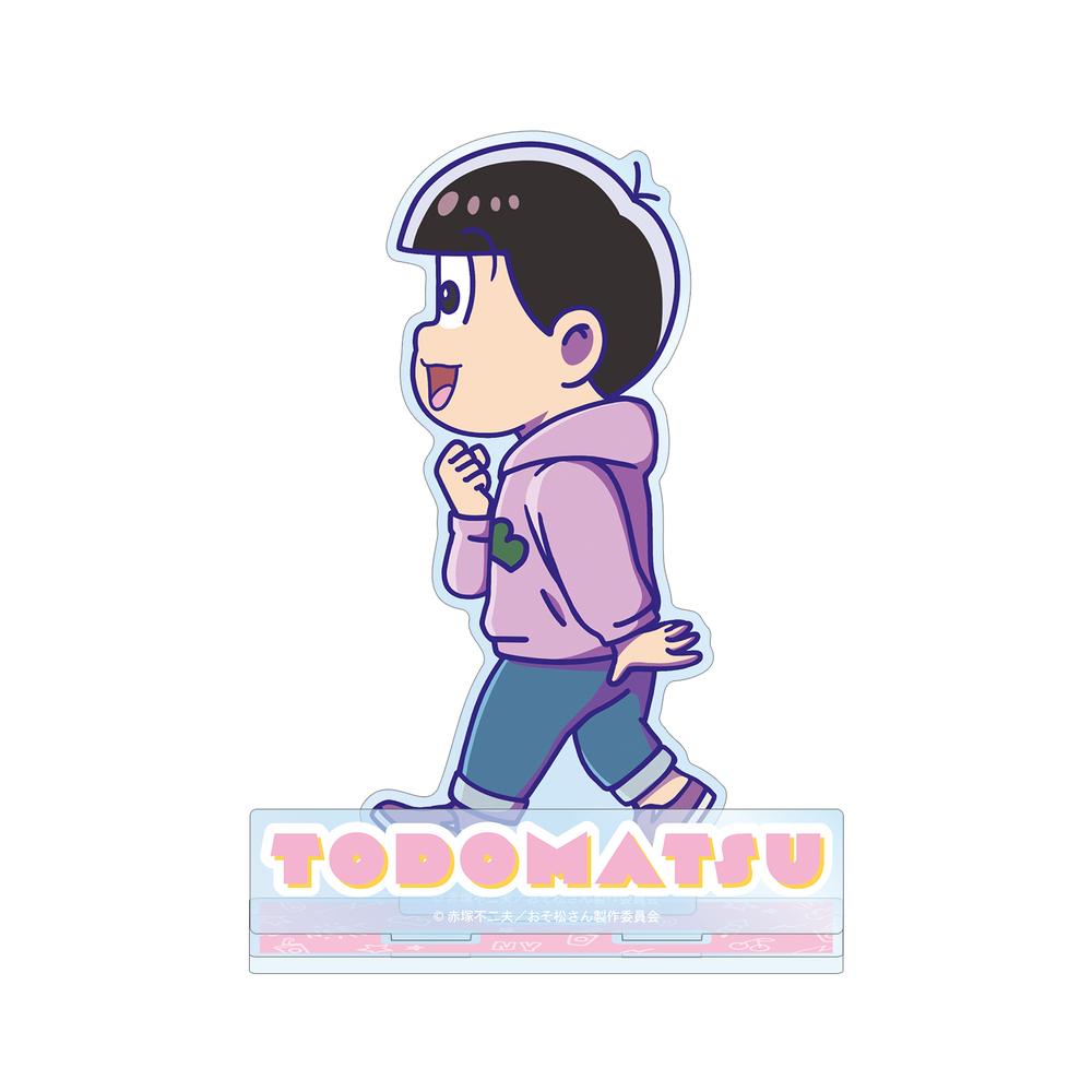 【美品】CW-X ワコール　赤塚不二夫　コラボ　限定品　おそ松　スタビライクス おそ松さん』トド松 ちびとこ パーツ付きBIGアクリルスタンド
