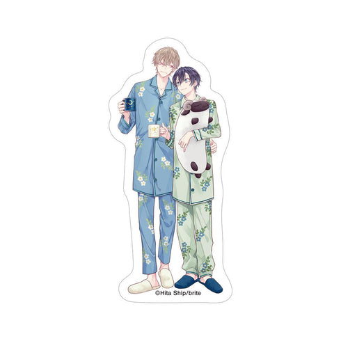 『スノーホワイトの毒に染む』緋汰しっぷ先生 描き下ろし 咲原拓海&深森雪弥 パジャマver. ダイカットステッカー