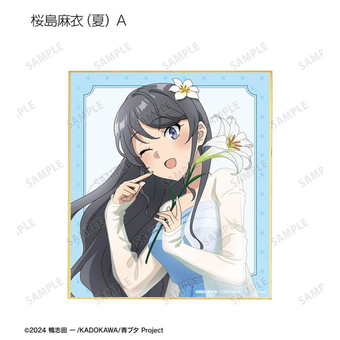 『青春ブタ野郎はサンタクロースの夢を見ない』描き下ろし トレーディングミニ色紙 <桜島麻衣 バースデー2025ver.>(単位/BOX)