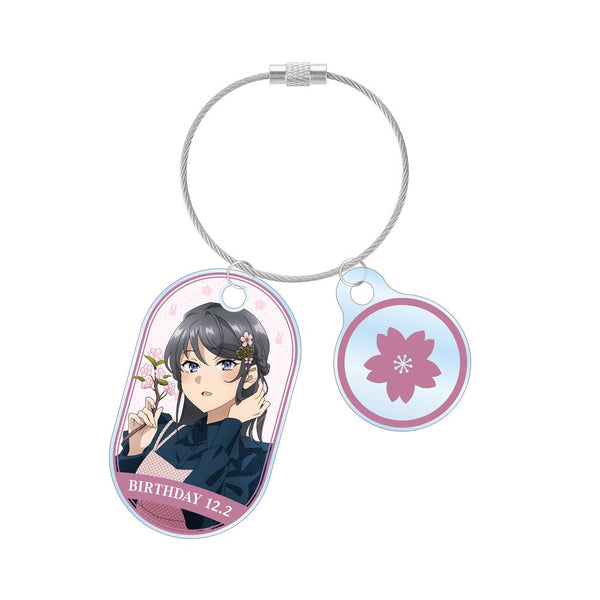 『青春ブタ野郎はサンタクロースの夢を見ない』描き下ろし 桜島麻衣(春) 2連ワイヤーアクリルキーホルダー <桜島麻衣 バースデー2025ver.>