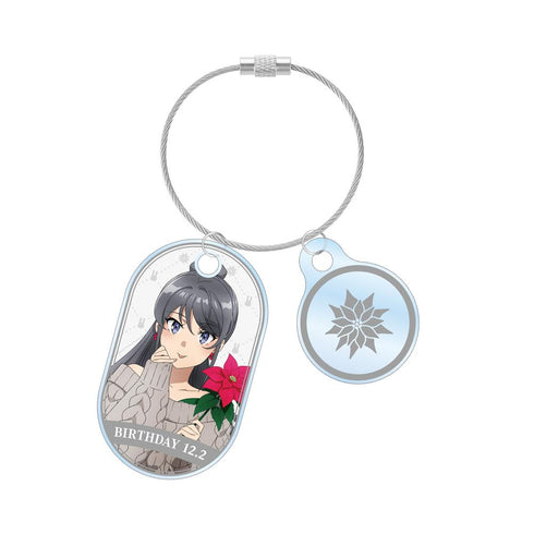 『青春ブタ野郎はサンタクロースの夢を見ない』描き下ろし 桜島麻衣(冬) 2連ワイヤーアクリルキーホルダー <桜島麻衣 バースデー2025ver.>