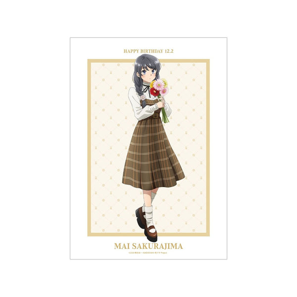『青春ブタ野郎はサンタクロースの夢を見ない』描き下ろし 桜島麻衣(秋) A3マット加工ポスター <桜島麻衣 バースデー2025ver.>【202610再販】