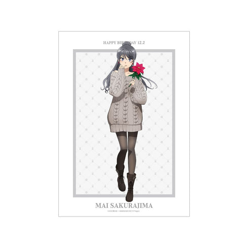 『青春ブタ野郎はサンタクロースの夢を見ない』描き下ろし 桜島麻衣(冬) A3マット加工ポスター <桜島麻衣 バースデー2025ver.>【202610再販】