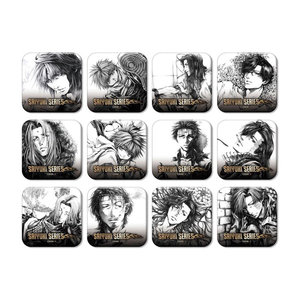 『最遊記シリーズ』鉛筆画ver. トレーディングスクエア缶バッジ(単位/BOX)【202605再販】