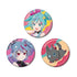 『デコミクLIVE starring 初音ミクHelloProduced by DECO*27 / OTOIRO』デコミク&にーにゃ Art by おむたつ ホログラム缶バッジ3個セット ver.B