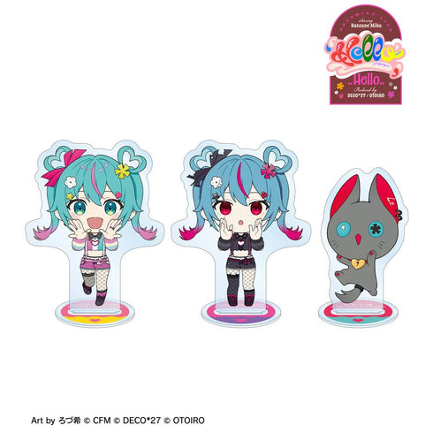 『デコミクLIVE starring 初音ミクHelloProduced by DECO*27 / OTOIRO』デコミク&にーにゃ Art by ろづ希 アクリルスタンド3個セット