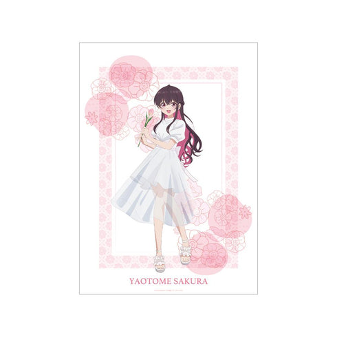 『帝乃三姉妹は案外、チョロい。』描き下ろし 矢乙女 桜 白いワンピースと花ver. A3マット加工ポスター