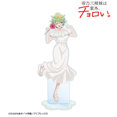 『帝乃三姉妹は案外、チョロい。』描き下ろし 帝乃 三和 白いワンピースと花ver. 特大アクリルスタンド