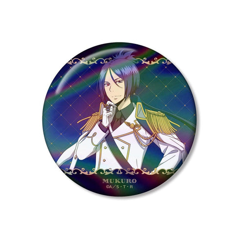 『家庭教師ヒットマンREBORN!』描き下ろし 六道 骸(10年後) 白衣装ver. 75mmオーロラ缶バッジ