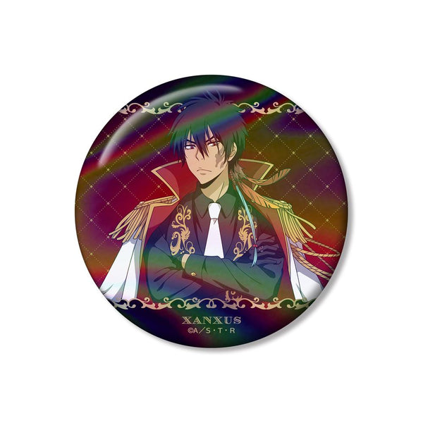 『家庭教師ヒットマンREBORN!』描き下ろし XANXUS(10年後) 白衣装ver. 75mmオーロラ缶バッジ