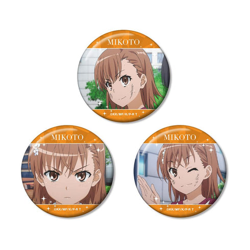 『とある科学の超電磁砲T』御坂美琴 場面写缶バッジ3個セット