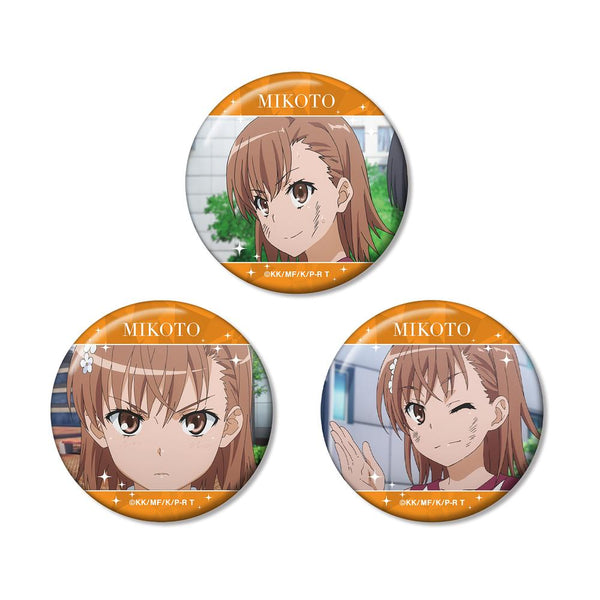 『とある科学の超電磁砲T』御坂美琴 場面写缶バッジ3個セット