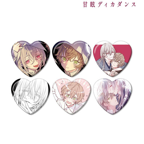 『甘眩ディカダンス』トレーディングハート型缶バッジ(単位/BOX)
