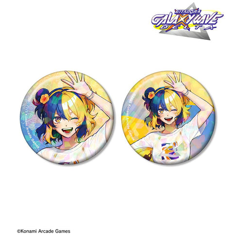 『GITADORA GALAXY WAVE DELTA』描き下ろし 璃音 水着ver. ホログラム缶バッジ2個セット
