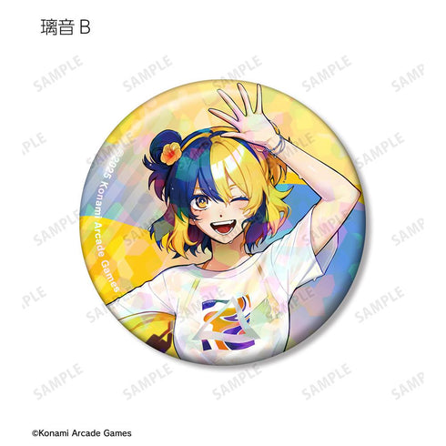 『GITADORA GALAXY WAVE DELTA』描き下ろし 璃音 水着ver. ホログラム缶バッジ2個セット