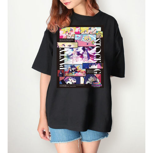 『New PANTY & STOCKING with GARTERBELT』パンティ&ストッキング 場面写BIGシルエットTシャツユニセックス