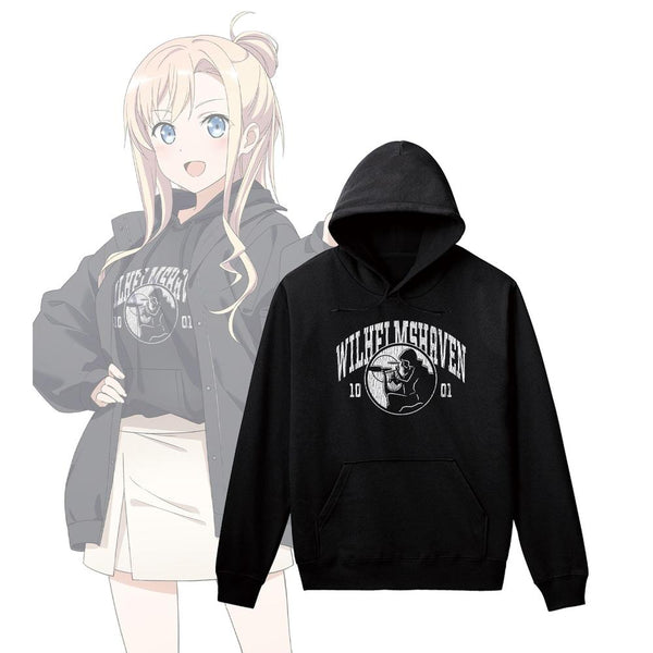 『ハイスクール・フリート』描き下ろしイラスト ヴィルヘルミーナ デート私服ver. 着用 クラックプリントパーカーユニセックス