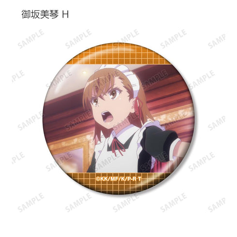 『とある科学の超電磁砲T』トレーディング 御坂美琴オンリー 場面写メタリック缶バッジ(単位/BOX)
