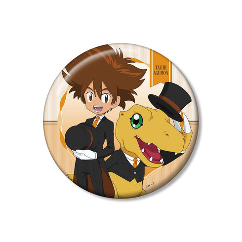 『デジモンアドベンチャー』描き下ろし 八神太一&アグモン メイド&執事ver. 100mm缶バッジ