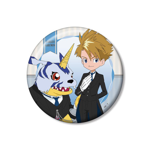 『デジモンアドベンチャー』描き下ろし 石田ヤマト&ガブモン メイド&執事ver. 100mm缶バッジ