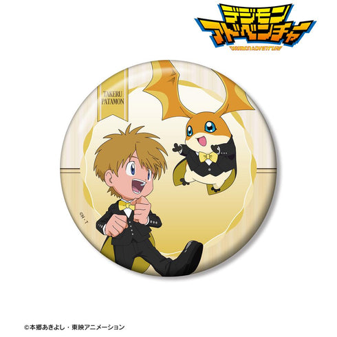 『デジモンアドベンチャー』描き下ろし 高石タケル&パタモン メイド&執事ver. 100mm缶バッジ