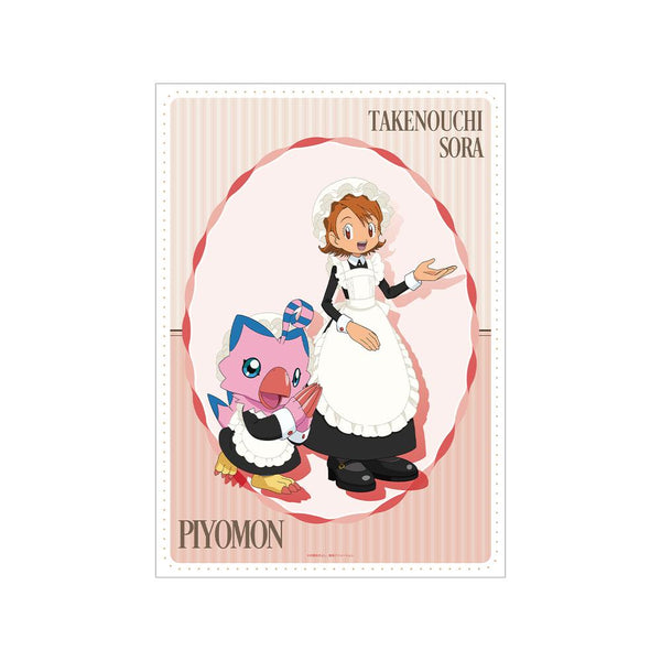 『デジモンアドベンチャー』描き下ろし 武之内空&ピヨモン メイド&執事ver. A3マット加工ポスター