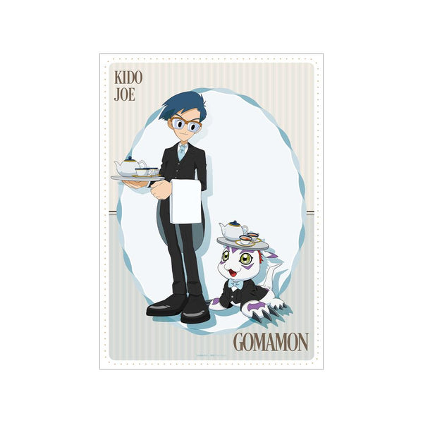 『デジモンアドベンチャー』描き下ろし 城戸丈&ゴマモン メイド&執事ver. A3マット加工ポスター