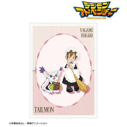 『デジモンアドベンチャー』描き下ろし 八神ヒカリ&テイルモン メイド&執事ver. A3マット加工ポスター