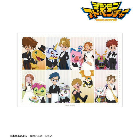 『デジモンアドベンチャー』描き下ろし 集合 メイド&執事ver. A3マット加工ポスター