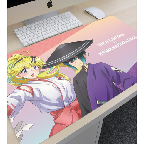 『ネクロノミ子のコズミックホラーショウ』描き下ろし 黒廼ミコ&神楽坂カンナ 妖怪ハンターver. マルチデスクマット