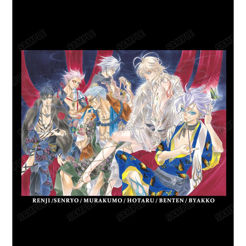 『ZONE-00』黒薔薇憐児&千両&叢雲&風螢&弁天&白狐 BIGシルエットロングTシャツユニセックス