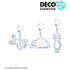 『DECO*27 feat. 初音未來 EXHIBITION Produced by DECO*27 / OTOIRO』虛擬世界導覽所 壓克力鑰匙圈 3入組