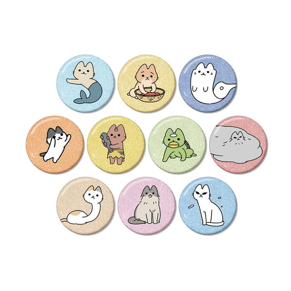『ねこようかい』トレーディンググリッター缶バッジ(単位/BOX)