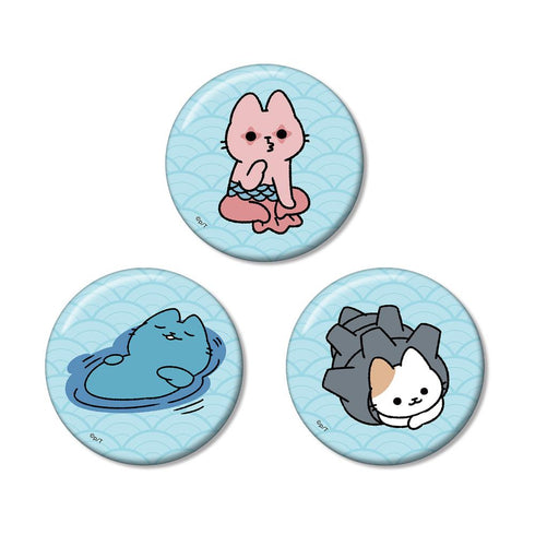 『ねこようかい』缶バッジ3個セット ver.A