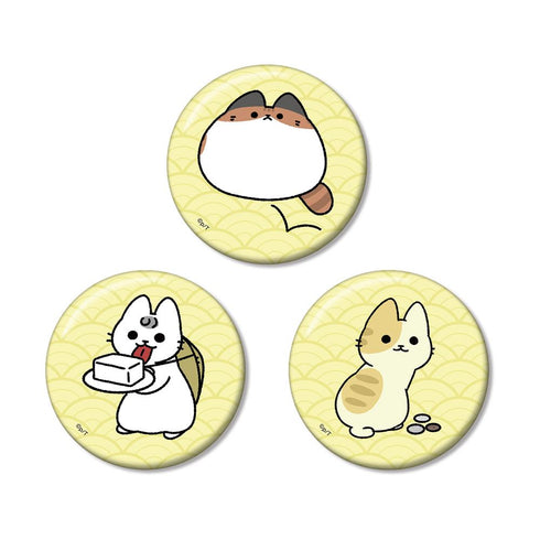 『ねこようかい』缶バッジ3個セット ver.D