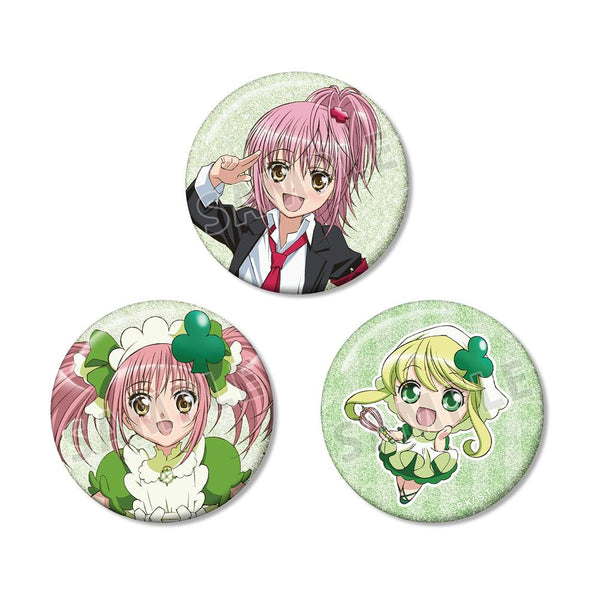 『しゅごキャラ!』日奈森 あむ&アミュレットクローバー&スゥ グリッター缶バッジ3個セット