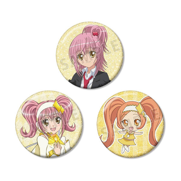 『しゅごキャラ!』日奈森 あむ&アミュレットダイヤ&ダイヤ グリッター缶バッジ3個セット