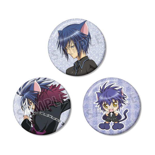 『しゅごキャラ!』月詠 イクト&デスレーベル&ヨル グリッター缶バッジ3個セット