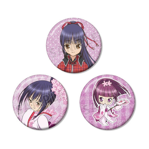『しゅごキャラ!』藤咲 なでしこ&ヤマトマイヒメ&てまり グリッター缶バッジ3個セット