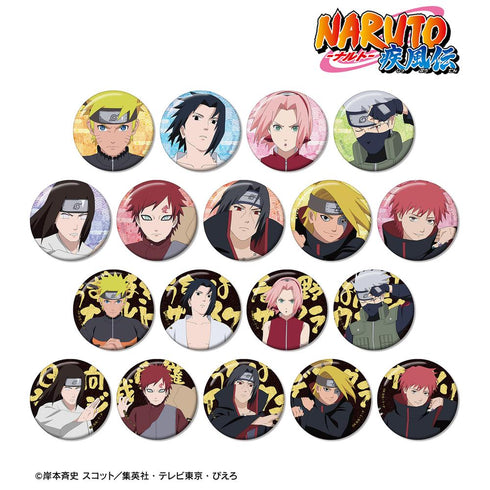 『NARUTO-ナルト- 疾風伝』描き下ろし 戦闘前ver. トレーディンググリッター缶バッジ(単位/BOX)