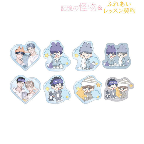『記憶の怪物&ふれあいレッスン契約』MAE先生 描き下ろし パジャマver. トレーディングクリアダイカットステッカー(単位/BOX)