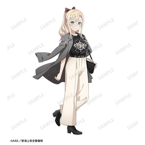 『ハイスクール・フリート』描き下ろしイラスト ヴィルヘルミーナ デート私服ver. 着用 クラックプリントTシャツユニセックス