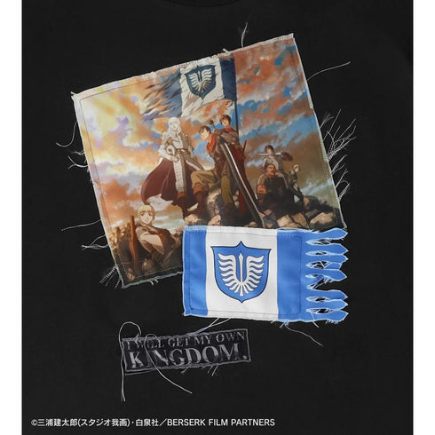 『ベルセルク 黄金時代篇 MEMORIAL EDITION』shica-ke 鷹の団 パッチグランジTシャツユニセックス