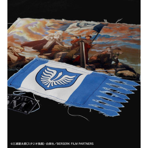 『ベルセルク 黄金時代篇 MEMORIAL EDITION』shica-ke 鷹の団 パッチグランジTシャツユニセックス